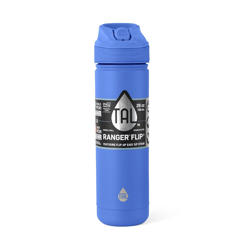 TAL Stainless Steel Ranger Water Bottle 26oz, Blue