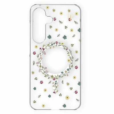 Ideal of Sweden Clear Case Mid Compatible w/MagSafe Petite Floral for Samsung Galaxy S25/Galaxy S24
