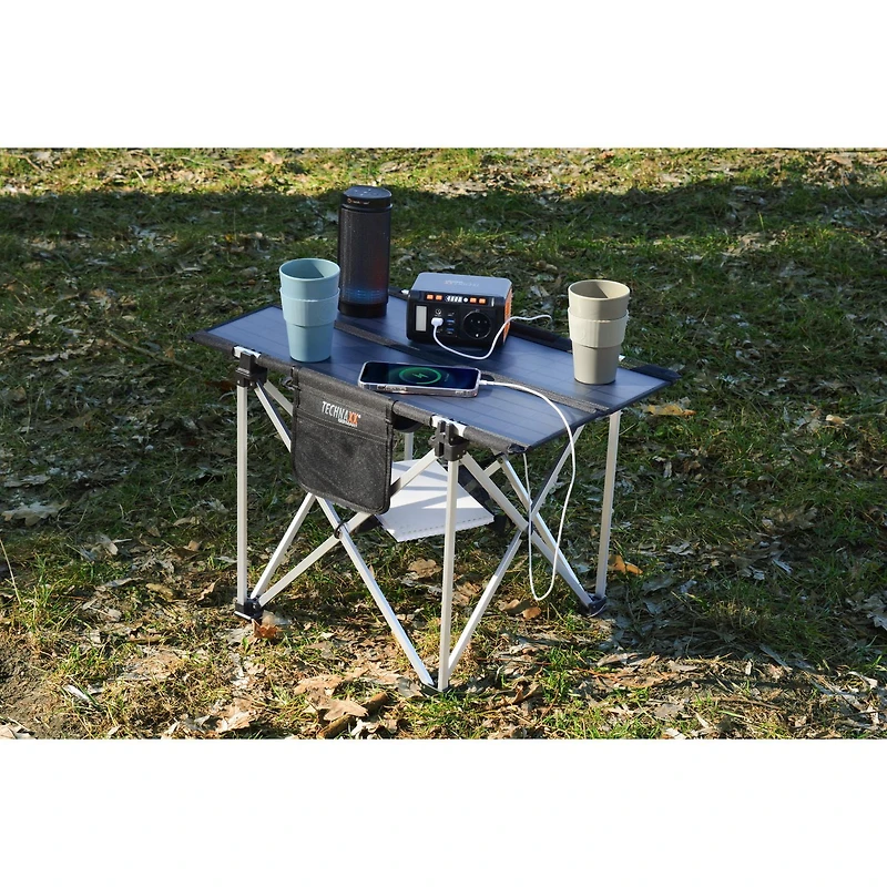 TECHNAXX TX-251 20-WATT FOLDABLE SOLAR CAMPING TABLE - BLACK