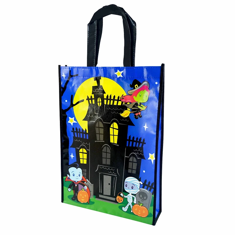 Sac fourre-tout multicolore d'Halloween, 29,2 x 40,6 x 7,6 cm, idéal pour célébrer Sac fourre-tout maison