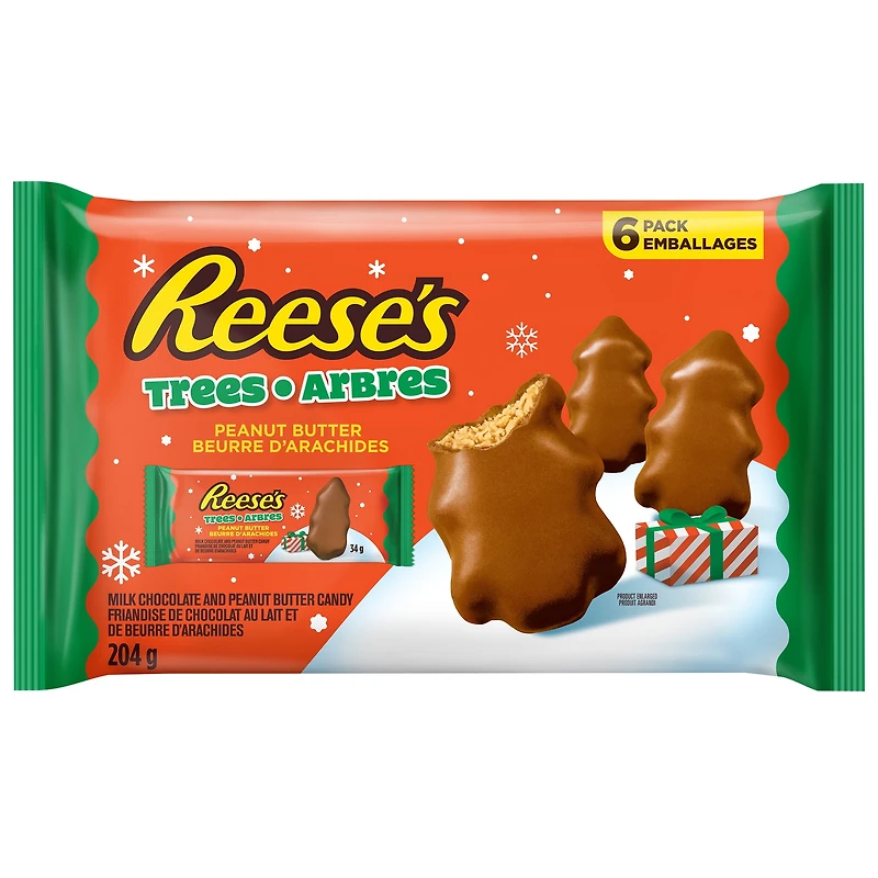 REESE'S  Peanut Butter Candy Tree 6 Pack 204g, 204g