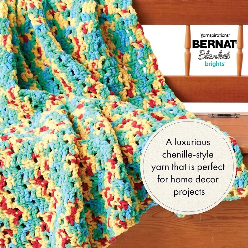 Fil Blanket Brights™ de Bernat®, Polyester #6 Super Bulky, 10.5oz/300g, 220 Yards Fil super extensible en polyester #6