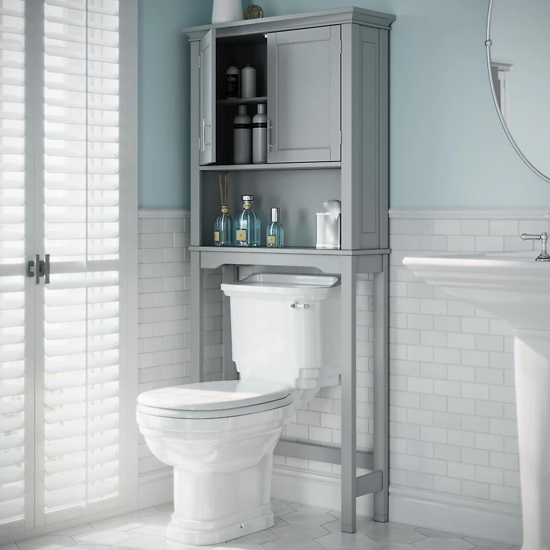 RiverRidge® Home Somerset Collection 27.3-inch W x 64.2-inch H x 7.87-inch D Spacesaver in Gray