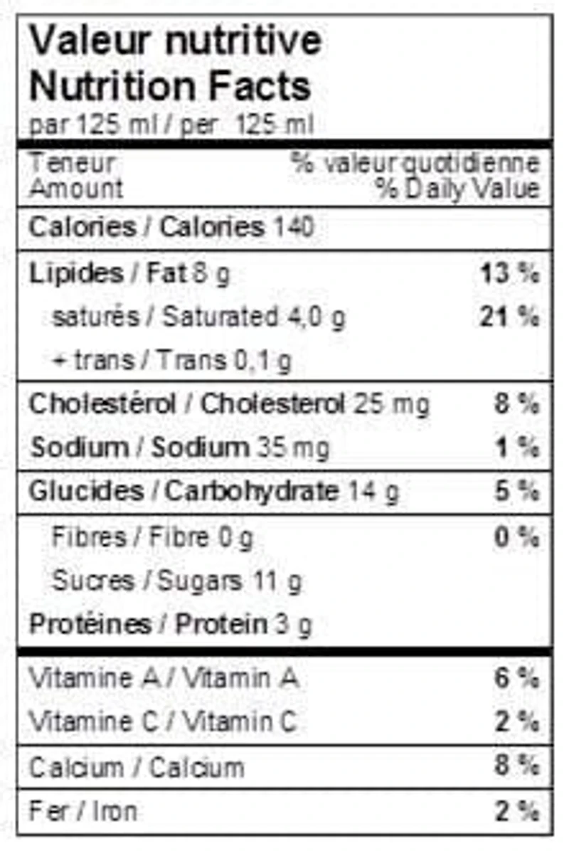 Crème glacée Coaticook érable et noix, sans arachides, sans gluten