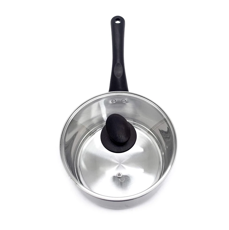 Starbasix Acier Inoxydable Casserole 3,2L (3,4Qt) avec couvercle Compatible avec inductin