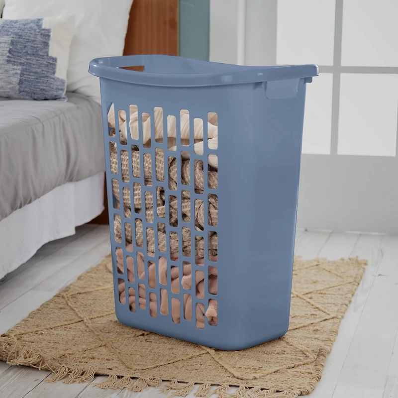Sterilite Rectangular Open Hamper Blue Moonlight