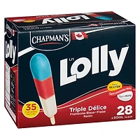 Chapman's Low Calorie Triple Treat Li'l Lolly in a Box 28 x 50 ml