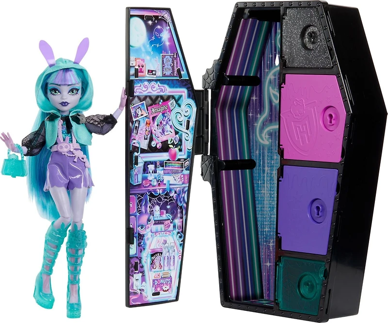 Monster High Monstrueux Secrets Coffret Twyla : Série Frayeurs Néon