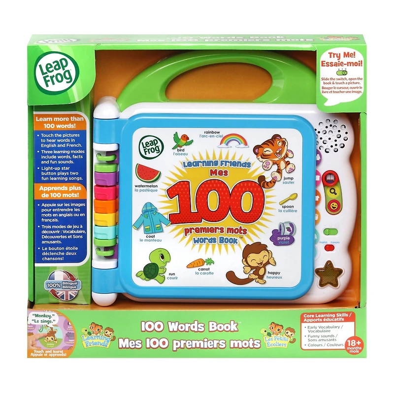 LeapFrog Mes 100 premiers mots - Livre d'apprentissage interactif pour les tout-petits 18 mois à 5 ans