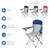 Chaise filet confort Ozark Trail, capacité maximale de 102 kg (225 lbs), Couleur Bleu taille : 32,1 po de largeur x 20,5 po de profondeur x 38 po de hauteur