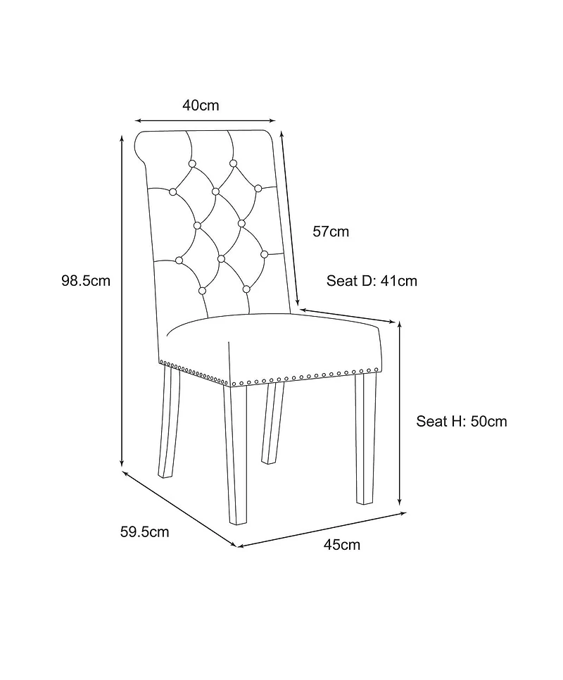 Chaise de salle à manger avec pieds argentés en velours gris miel canadien (Ensemble de 2)