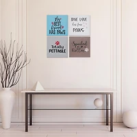 Toile Wall Art Pet Lovers - Ensemble De 4
