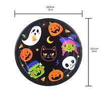 Assiettes en carton multicolores pour l'Halloween, 23 cm, 8 unités, Way to Celebration