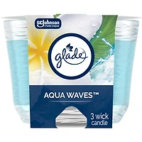 Glade® Scented Candle Air Freshener, Invigorating Aqua Waves, 1 Piece