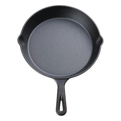 Mainstays 10.5" Round Non-Stick Pre-Seasoned Cast Iron Skillet, Black, Hand Wash Only