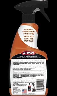 Weiman Cabinet & Wood Cleaner and Polish for Furniture, Cabinets, Baseboards, Almond Scent, 16 oz, Weiman Cabinet & Wood Cleaner