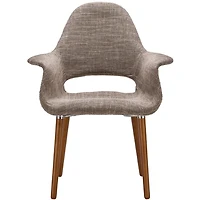 Chaise taupe organique Plata Décor Import