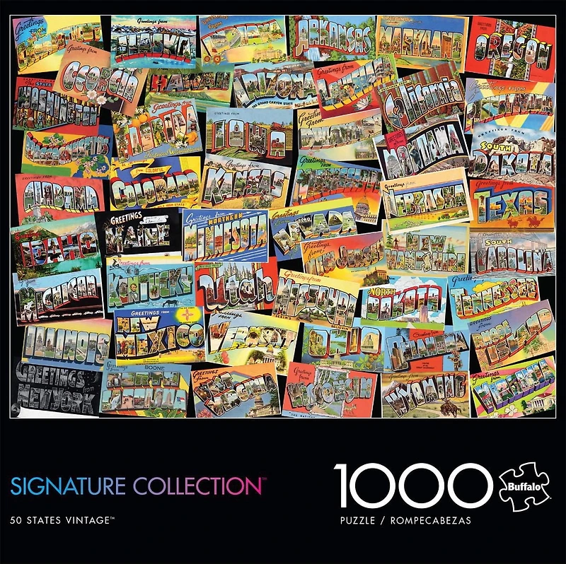 Buffalo Games - Signature Collection - 50 States Vintage - 1000 Piece Jigsaw Puzzle