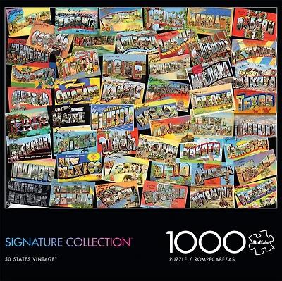 Buffalo Games - Signature Collection - 50 States Vintage - 1000 Piece Jigsaw Puzzle