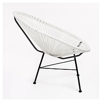 Chaise longue pour enfants Mia de style Acapulco – Design léger et durable pour une utilisation en intérieur et en extérieur, dotée d'un siège tissé confortable et d'un cadre en métal robuste, parfait