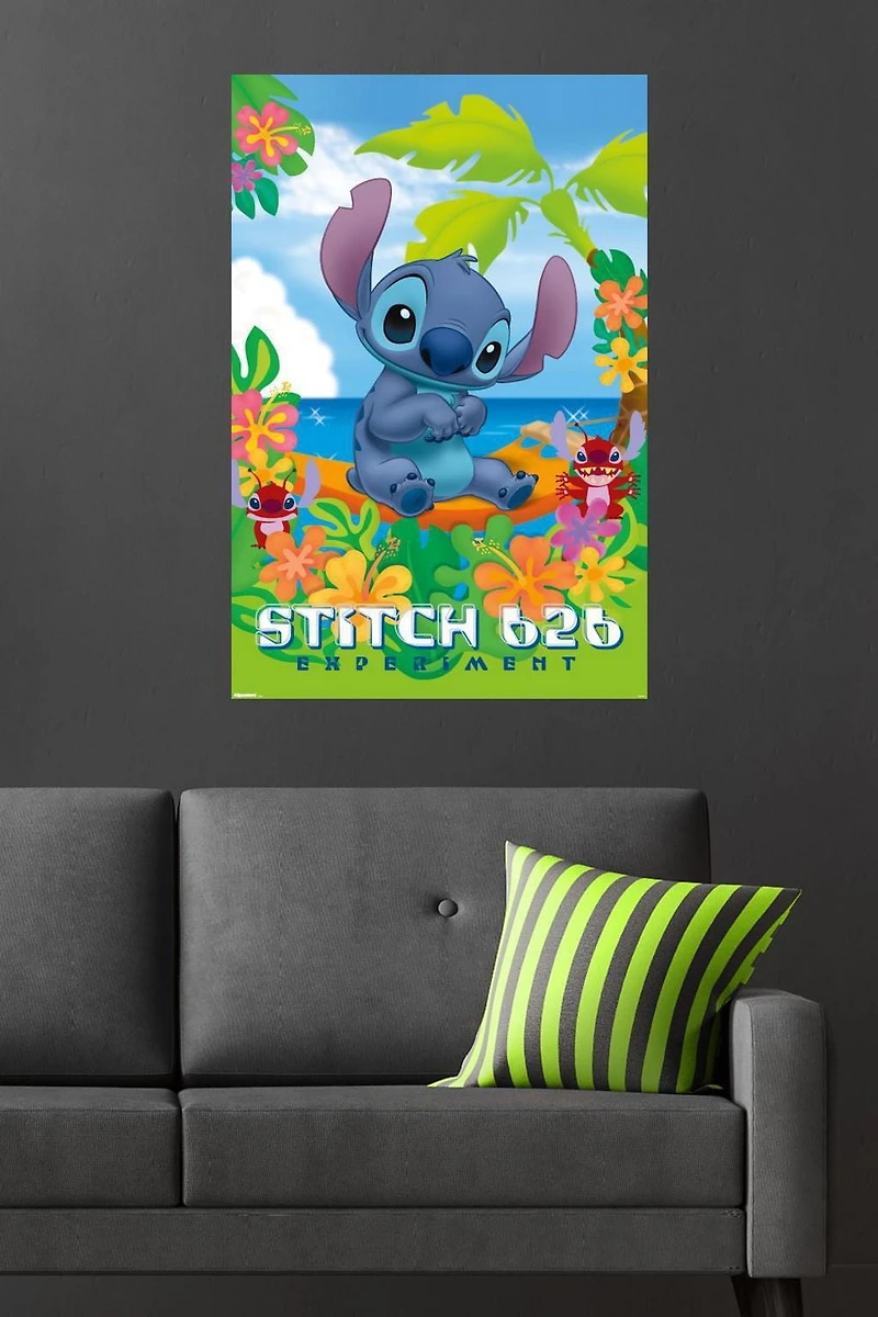 Disney Leroy and Stitch - Beach Wall Poster