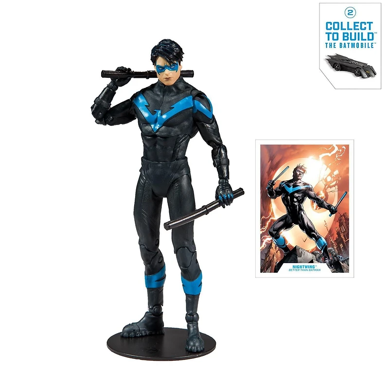 McFarlane Toys - DC Multiverse - Nightwing: Better than Batman with Build-A Batmobile Parts