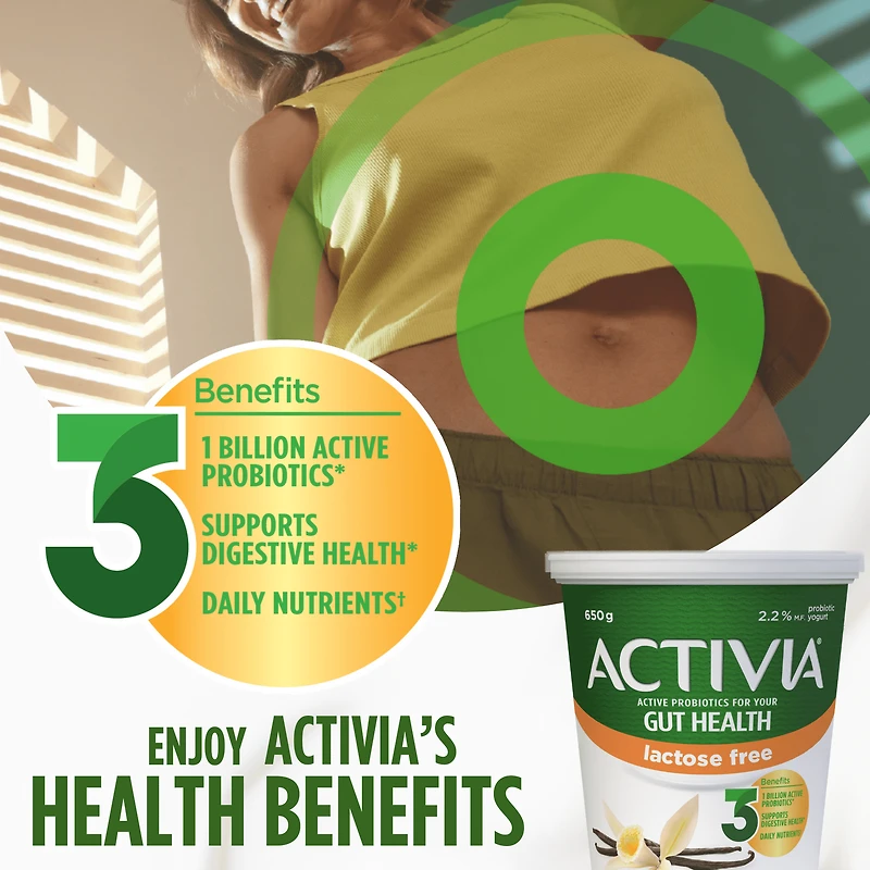 Activia Yogourt probiotique, sans lactose, saveur vanille Activia Sans Lactose Van 650G