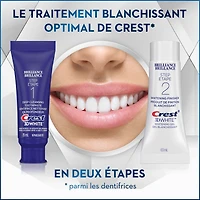 Crest 3D White Brilliance + Whitening Two-step Toothpaste, 1 Daily Cleansing Toothpaste, 85 mL and 1 Whitening Gel System, 63 mL