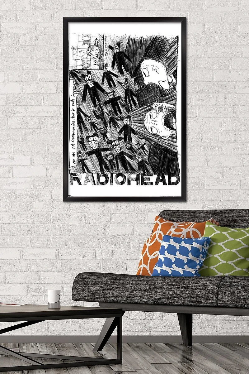 Radiohead - Scribble Wall Poster, 14.725" x 22.375" Framed