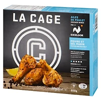 Ailes de poulet au poivre et sel marin La Cage 550g
