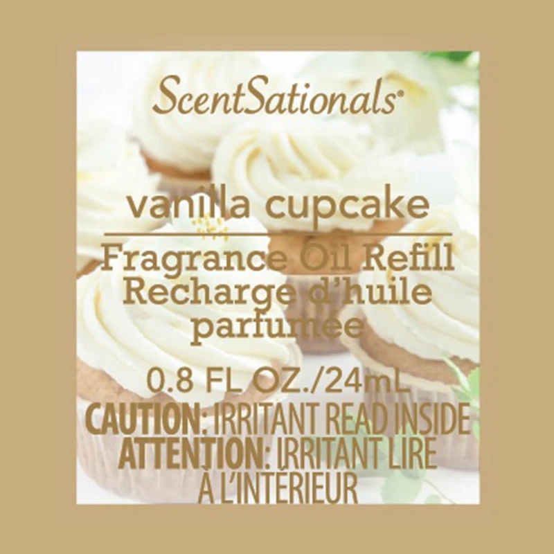 ScentSationals Scent Charm Oil - Vanilla Cupcake, 0.8 Fl oz, 24 mL Refill