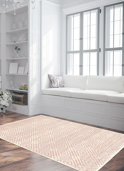 ECARPET Area Rug for Living Room, Geometric Indoor Carpet Ember Collection