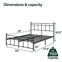 Zinus Nicholas 42.2 inch Metal Platform Bed Frame