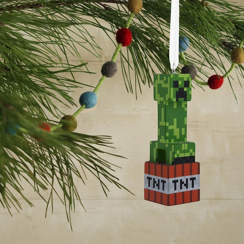 Décoration Hallmark de Noël (Creeper sur un bloc TNT, Minecraft)