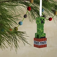 Décoration Hallmark de Noël (Creeper sur un bloc TNT, Minecraft)