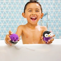 Munchkin CleanSqueeze™ Jouet de bain anti-moisissure Squirts, pingouin/morse, paquet de 2