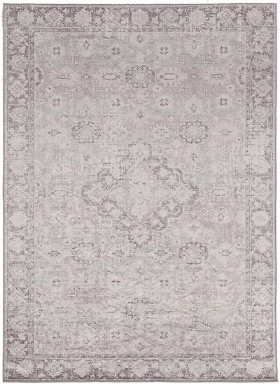 Tapis Emerald Farlin noir & ivoire de 6 pi 7 po x 9 pi 7 po
