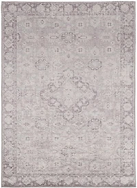 Tapis Emerald Farlin noir & ivoire de 6 pi 7 po x 9 pi 7 po