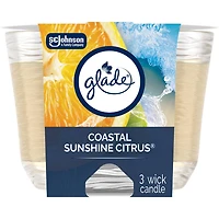 Glade® Scented 3-Wick Candle Air Freshener, Coastal Sunshine Citrus