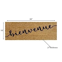 Coir Door Mat Bienvenue 10 X 30