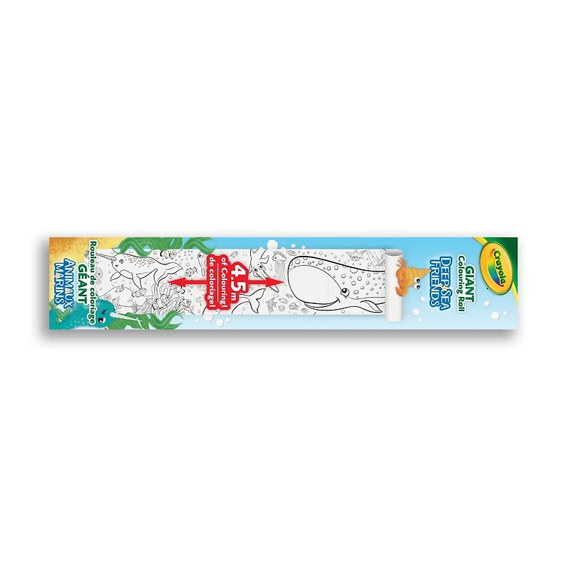 Crayola Giant Colouring Roll, Deep Sea Friends, 15 feet of colouring