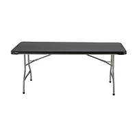 LIFETIME Premium Commercial 6 Foot Foldable Table, Black