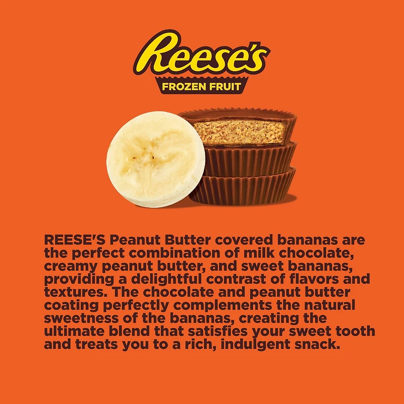 Reese's Tranches de Banane Enrobées de Chocolat au Lait et de Pépites de Beurre d'Arachide Reese's, (Congelé) 227g
