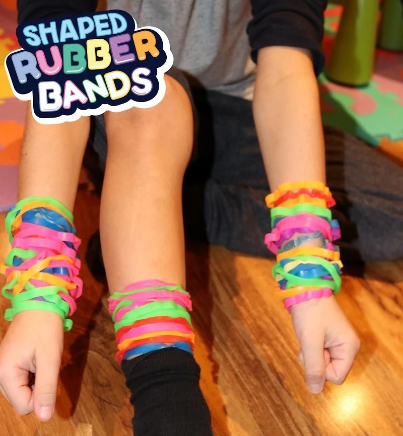 Shaped Rubber Bands 6 pk - Animaux Néon