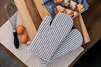 Ensemble de gants de cuisine Fabstyles Bistro Stripe : une sécurité élégante pour votre cuisine