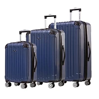 Ensemble de Valises Rigides Jetstream Aera 3 pièces : Valise Grande taille de 28 pouces, valise moyenne de 24 pouces et bagage à main. Valises de Voyage avec roues pivotantes : Deux Grandes Valises et Un Bagage cabine