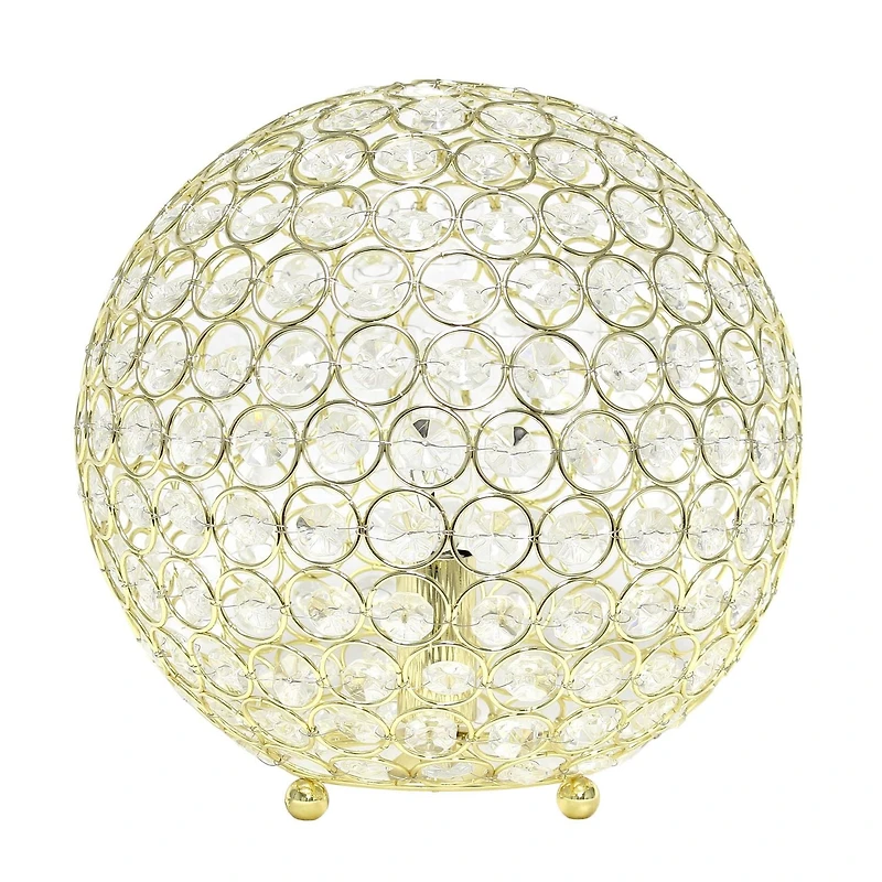 Elegant Designs Elipse 10 Inch Crystal Ball Sequin Table Lamp