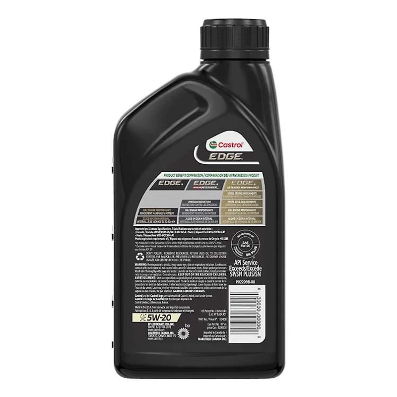 Castrol EDGE 5W20 Full Synthetic 1 L, 1 L