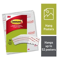 Command(TM) Brand™ Small Poster Strips, 104 Strips, 17024-104NA