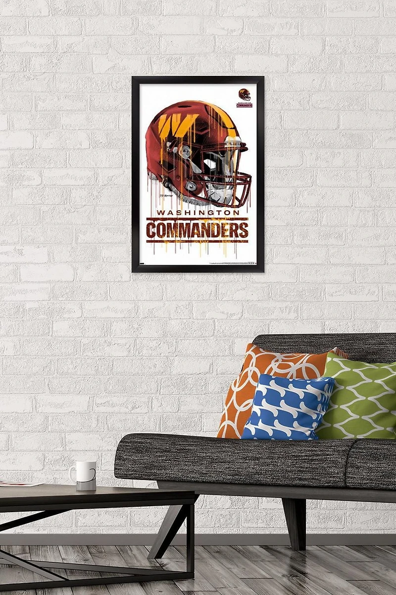 NFL Washington Commanders - Drip Helmet 22 Wall Poster